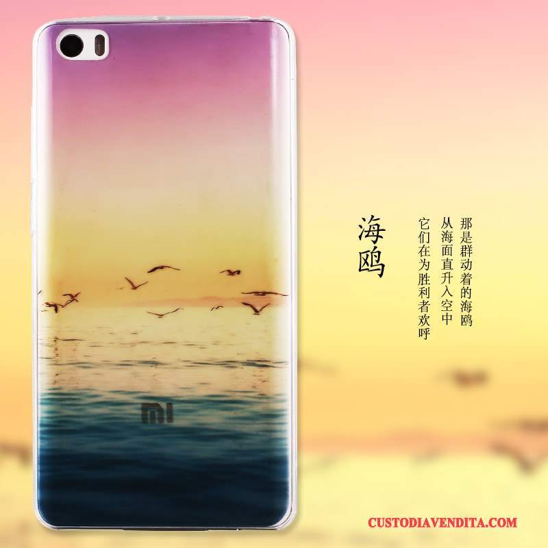 Custodia Mi 5 Protezione Morbido Piccola, Cover Mi 5 Colore Trasparente Blu