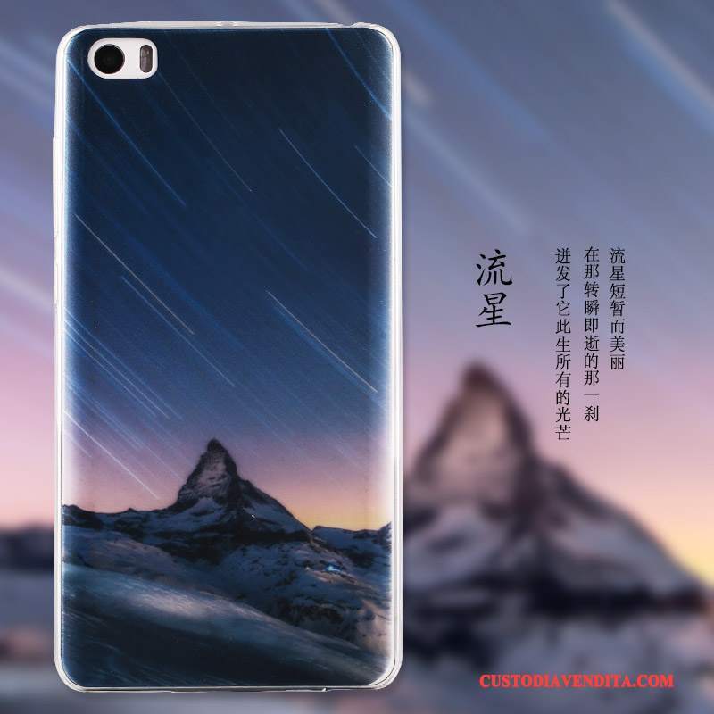 Custodia Mi 5 Protezione Morbido Piccola, Cover Mi 5 Colore Trasparente Blu