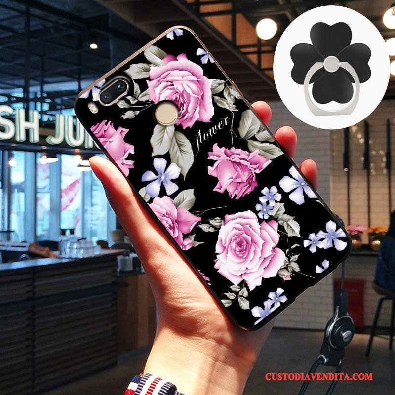 Custodia Mi 5x Goffratura Morbido Bello, Cover Mi 5x Protezione Di Personalità Nero