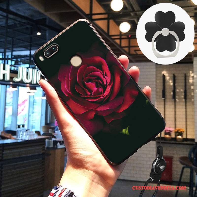 Custodia Mi 5x Goffratura Morbido Bello, Cover Mi 5x Protezione Di Personalità Nero