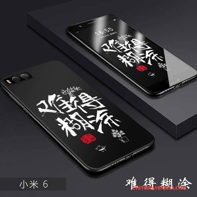 Custodia Mi 6 Creativo Blu Scurotelefono, Cover Mi 6 Silicone Tendenza Difficile