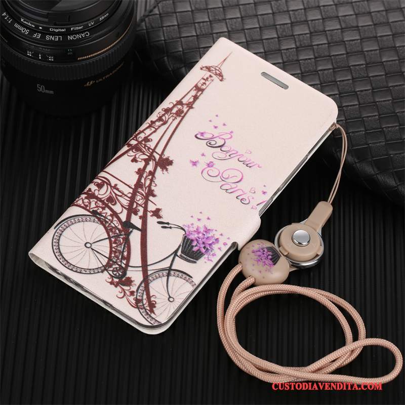 Custodia Mi 6 Pelle Rosa Ornamenti Appesi, Cover Mi 6 Silicone Anti-caduta Tutto Incluso