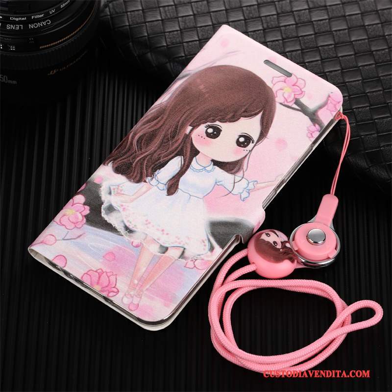 Custodia Mi 6 Pelle Rosa Ornamenti Appesi, Cover Mi 6 Silicone Anti-caduta Tutto Incluso