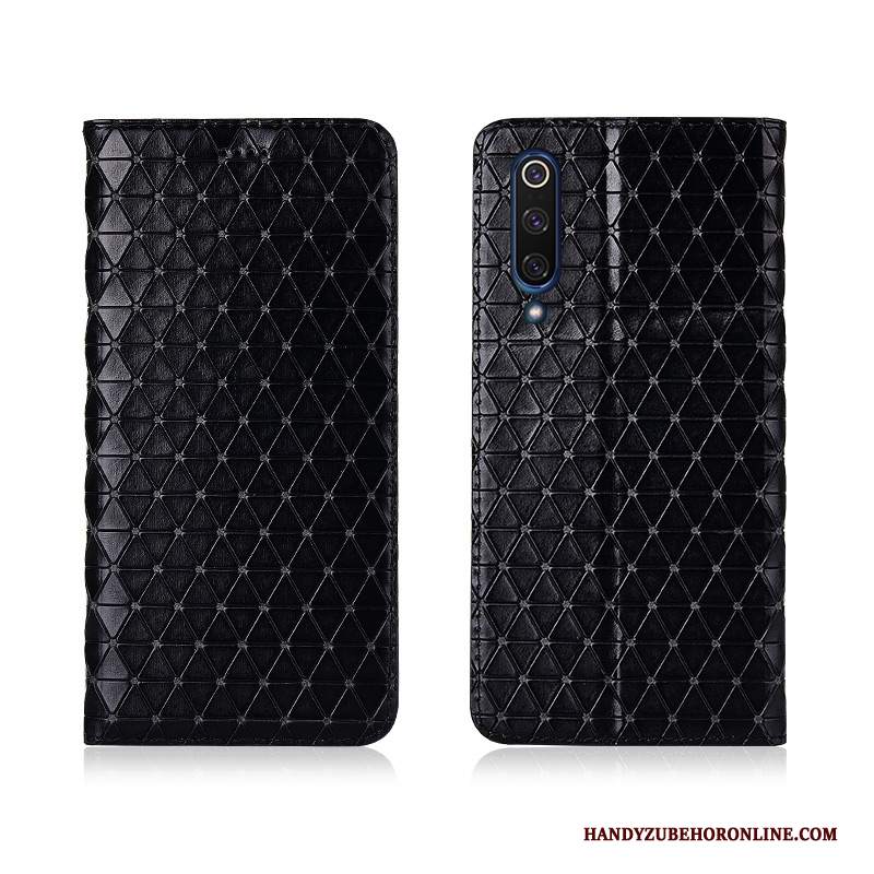 Custodia Mi 9 Se Pelle Tutto Incluso Morbido, Cover Mi 9 Se Silicone A Quadri Anti-caduta