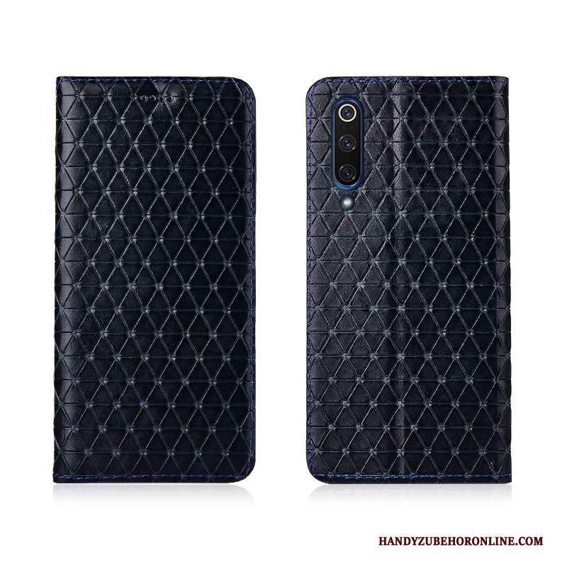 Custodia Mi 9 Se Pelle Tutto Incluso Morbido, Cover Mi 9 Se Silicone A Quadri Anti-caduta