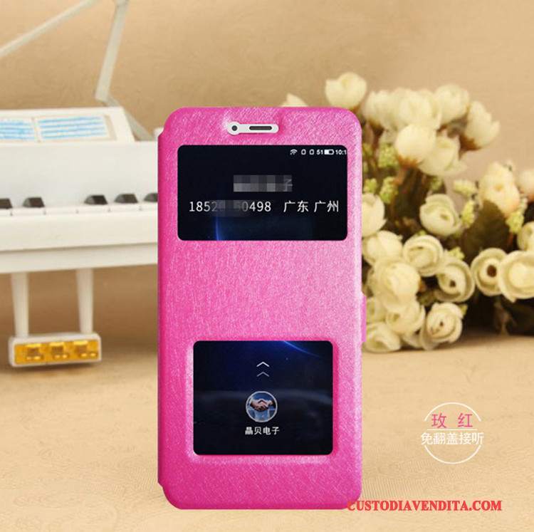 Custodia Mi Max 2 Pelle Telefono Supporto, Cover Mi Max 2 Folio Ring Anti-caduta
