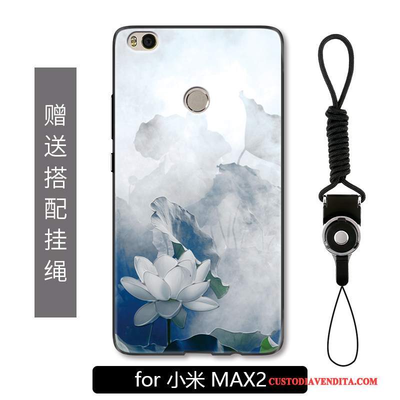 Custodia Mi Max 2 Vintage Telefono Semplici, Cover Mi Max 2 Moda Ornamenti Appesi Bianco