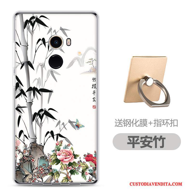 Custodia Mi Mix 2 Cartone Animato Telefono Morbido, Cover Mi Mix 2 Nero Piccola