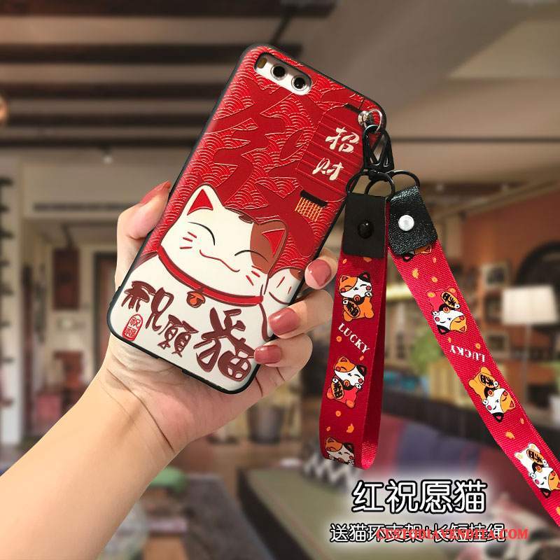 Custodia Mi Mix 2 Cartone Animato Telefono Rosso, Cover Mi Mix 2 Tendenza Bello