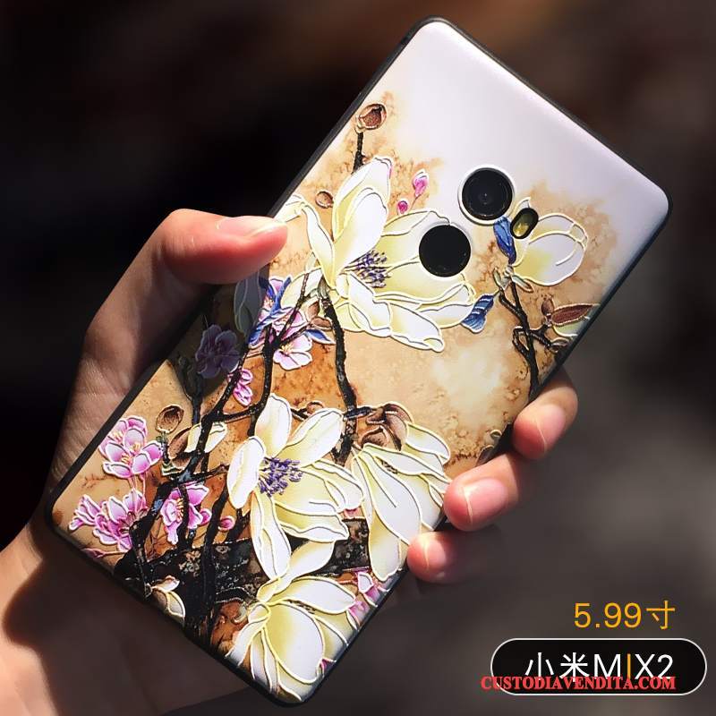 Custodia Mi Mix 2 Creativo Telefono Piccola, Cover Mi Mix 2 Protezione Giallo Di Personalità