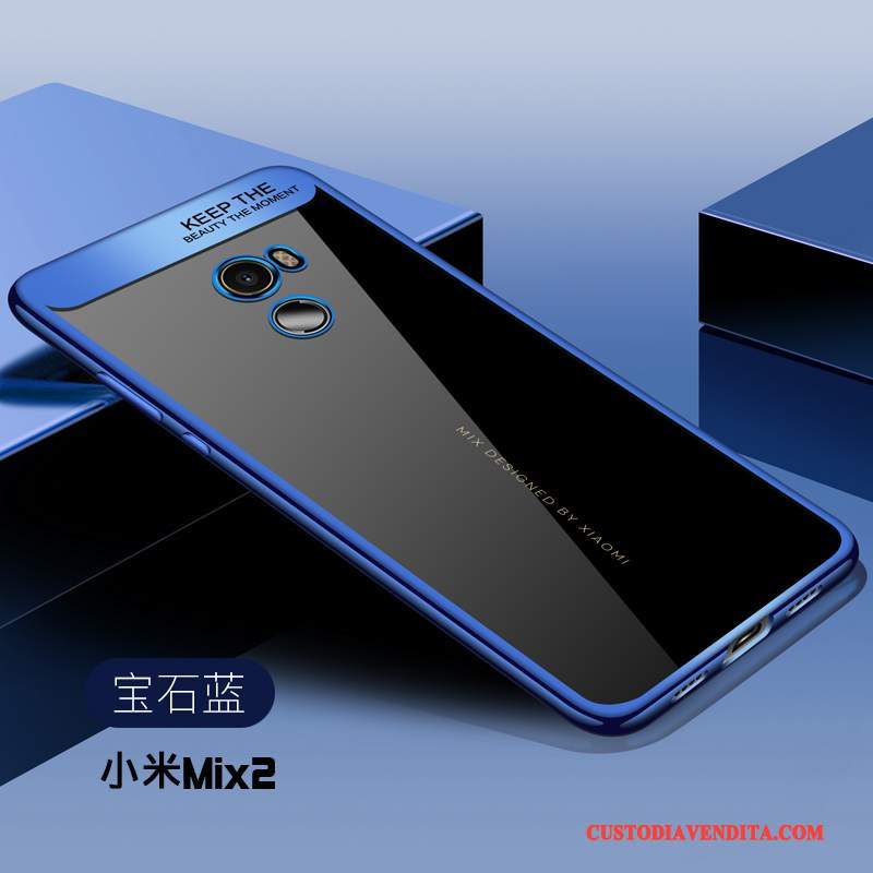 Custodia Mi Mix 2 Creativo Trasparente Morbido, Cover Mi Mix 2 Silicone Tutto Incluso Anti-caduta