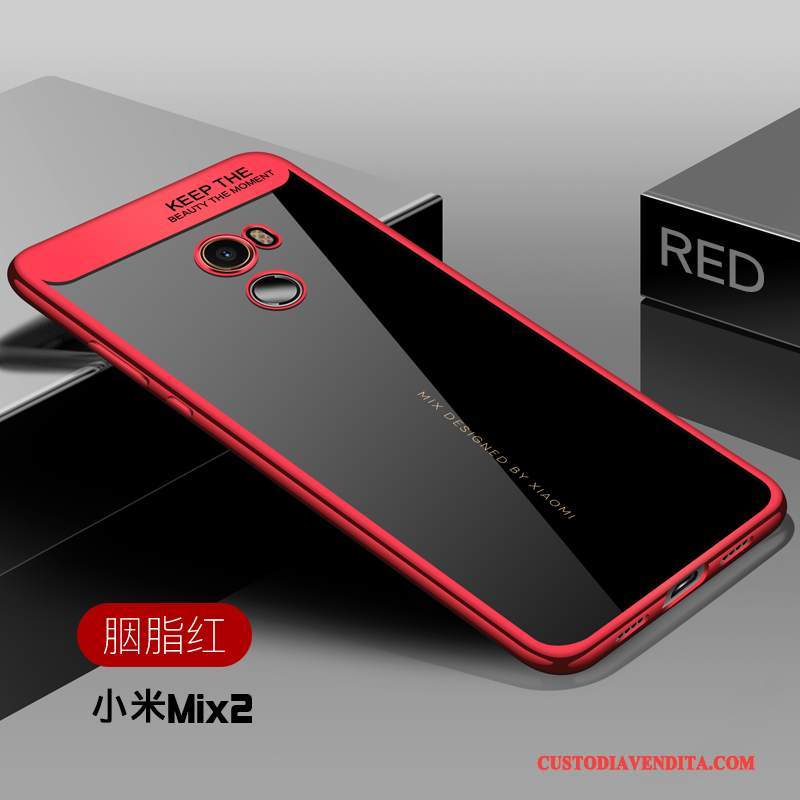 Custodia Mi Mix 2 Creativo Trasparente Morbido, Cover Mi Mix 2 Silicone Tutto Incluso Anti-caduta