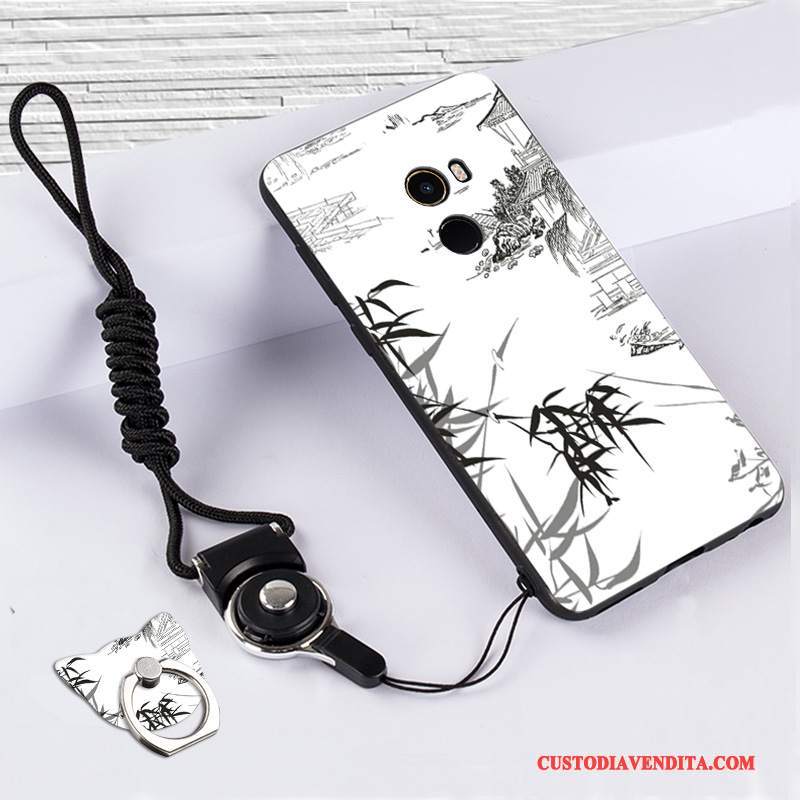Custodia Mi Mix 2 Silicone Bianco Piccola, Cover Mi Mix 2 Protezione Telefono Anti-caduta