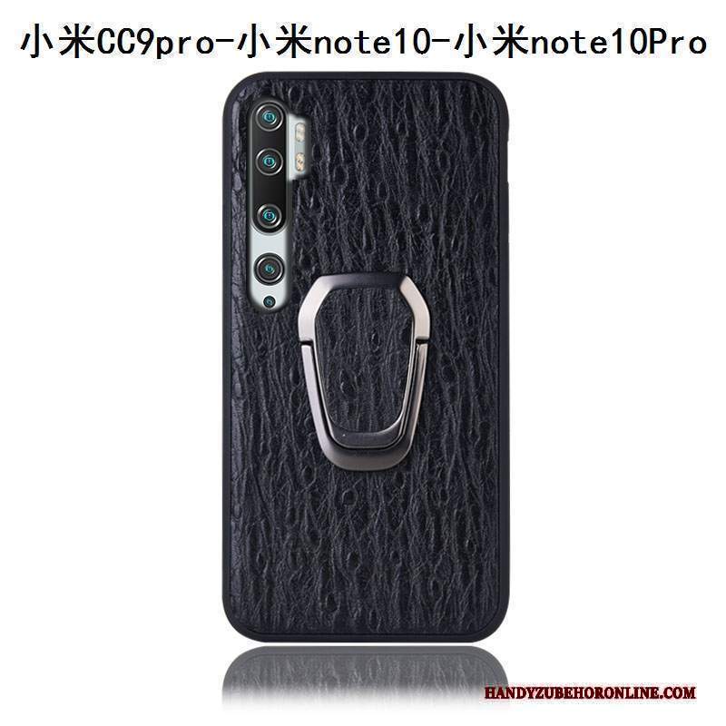 Custodia Mi Note 10 Pelle Telefono Anti-caduta, Cover Mi Note 10 Protezione Auto Coperchio Posteriore