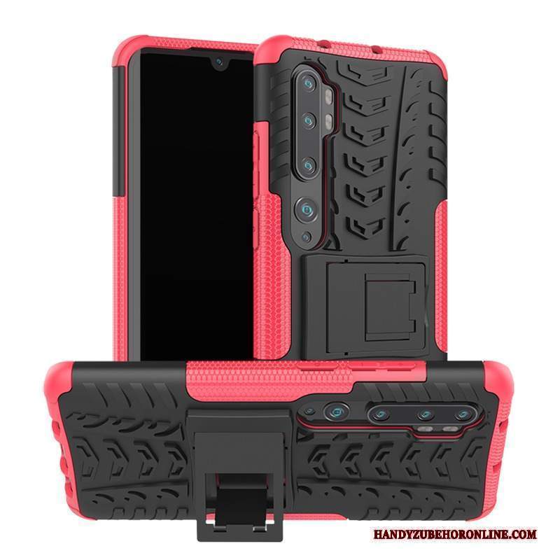 Custodia Mi Note 10 Protezione Supporto Rosso, Cover Mi Note 10 Difficiletelefono
