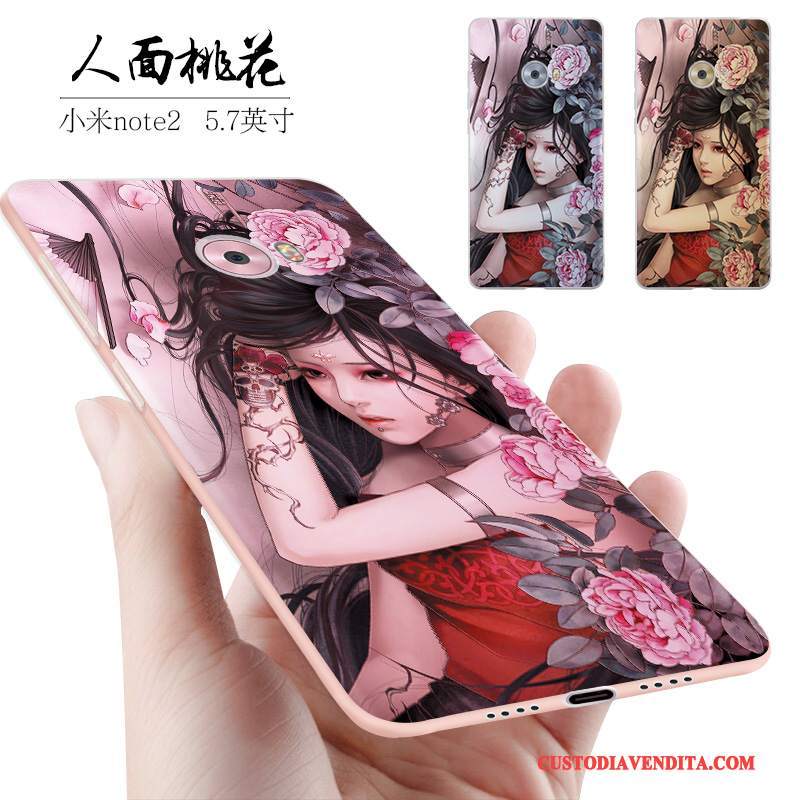 Custodia Mi Note 2 Creativo Piccola Anti-caduta, Cover Mi Note 2 Silicone Tutto Incluso Macchiati