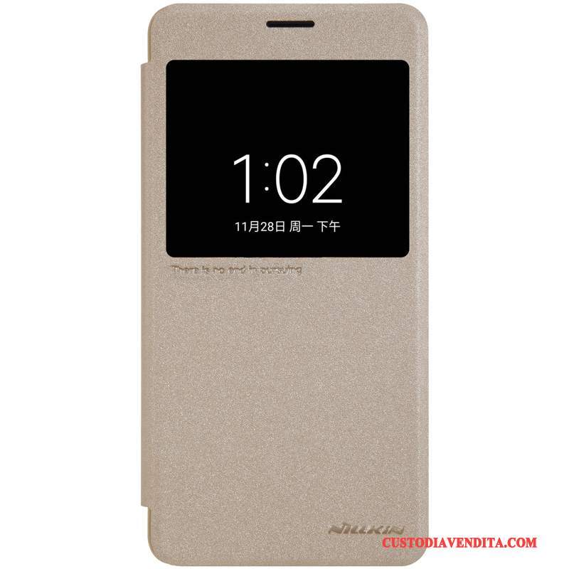 Custodia Mi Note 2 Protezione Oro Sottili, Cover Mi Note 2 Folio Piccola Verde