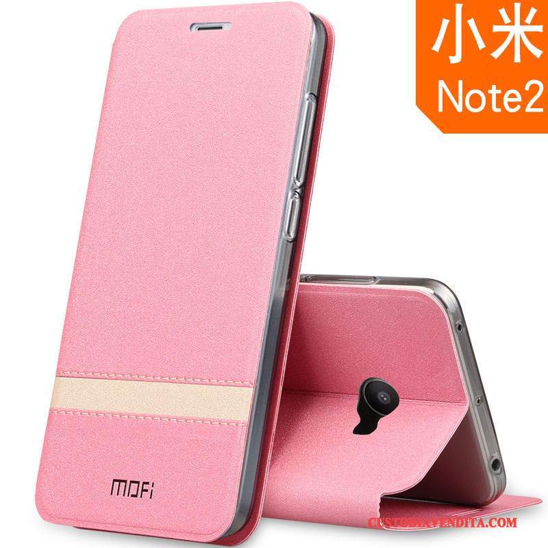 Custodia Mi Note 2 Protezione Tutto Incluso Blu Scuro, Cover Mi Note 2 Pelle Telefono Piccola