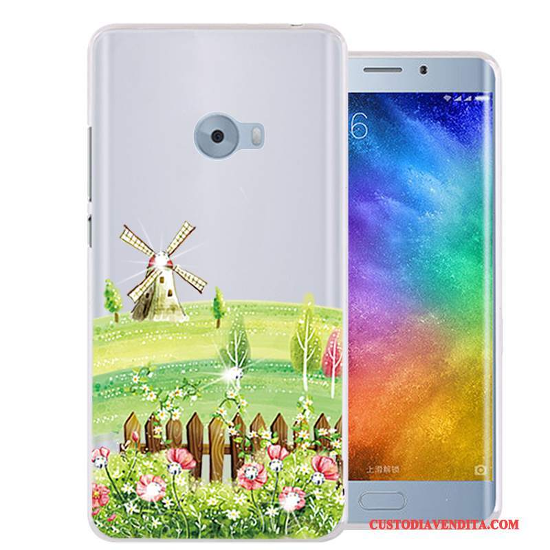 Custodia Mi Note 2 Silicone Morbido Tutto Incluso, Cover Mi Note 2 Strass Piccola Rosa