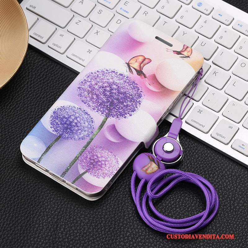 Custodia Mi Note 3 Folio Porpora Piccola, Cover Mi Note 3 Protezione Telefono Anti-caduta