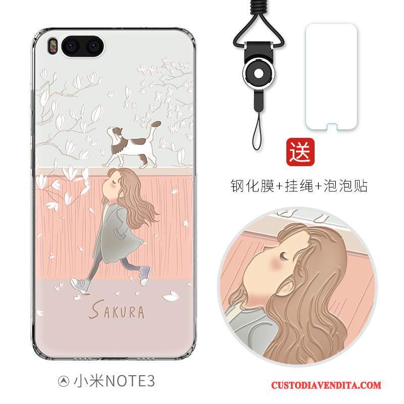 Custodia Mi Note 3 Goffratura Gasbag Piccola, Cover Mi Note 3 Creativo Anti-cadutatelefono