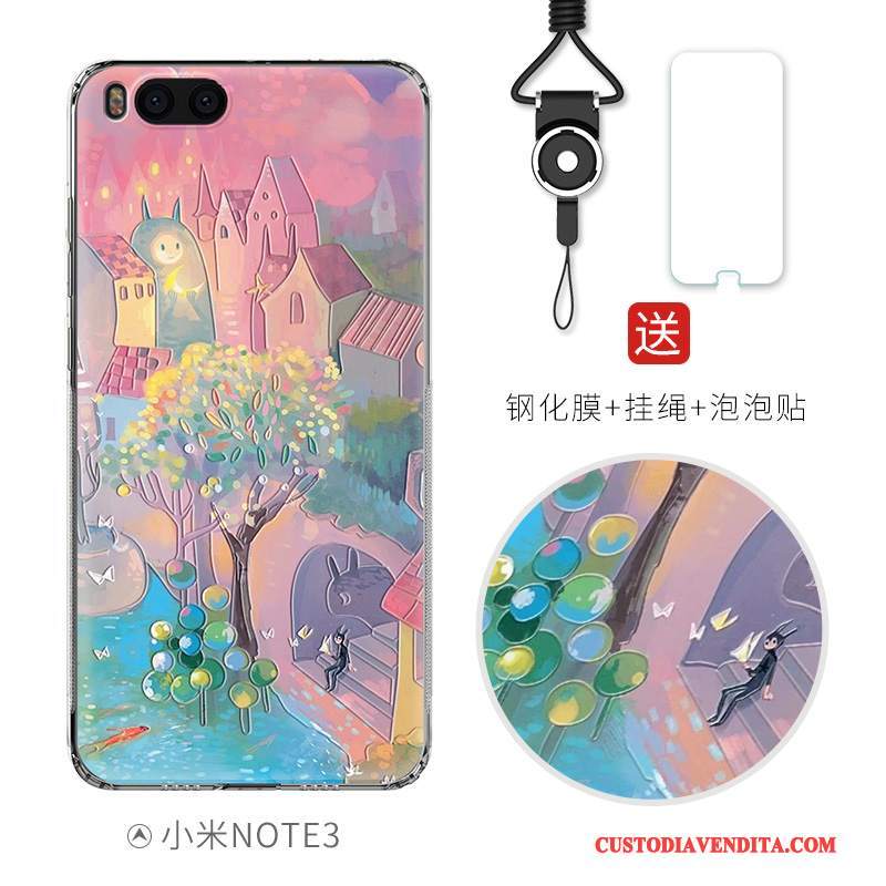 Custodia Mi Note 3 Goffratura Gasbag Piccola, Cover Mi Note 3 Creativo Anti-cadutatelefono