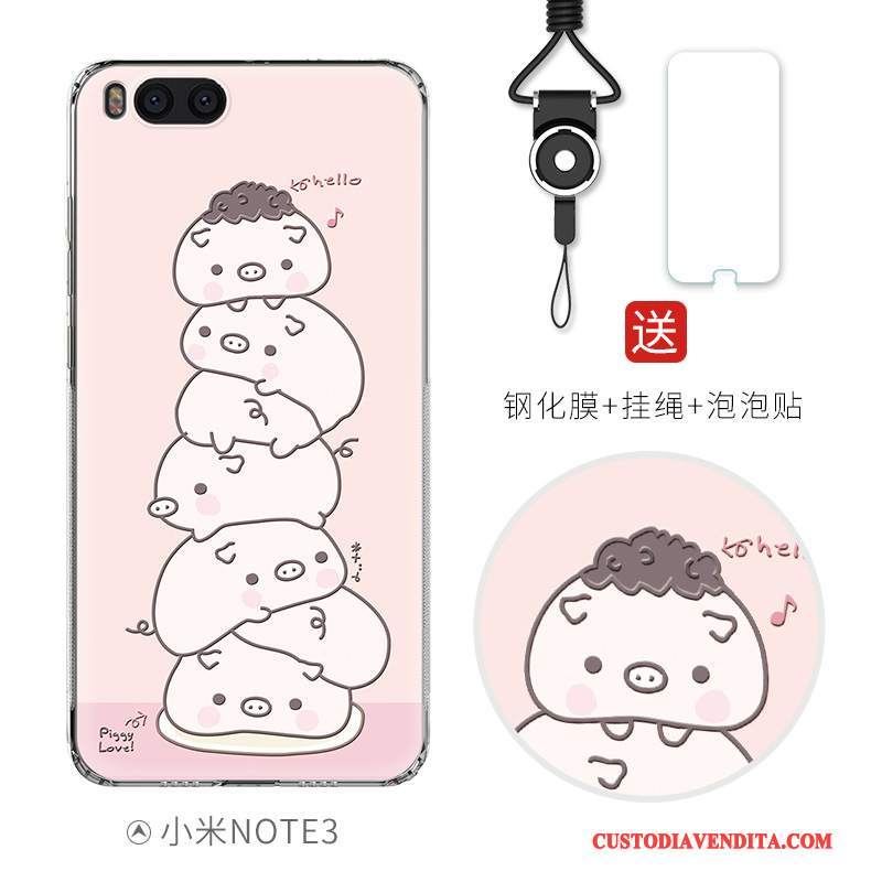 Custodia Mi Note 3 Goffratura Gasbag Piccola, Cover Mi Note 3 Creativo Anti-cadutatelefono