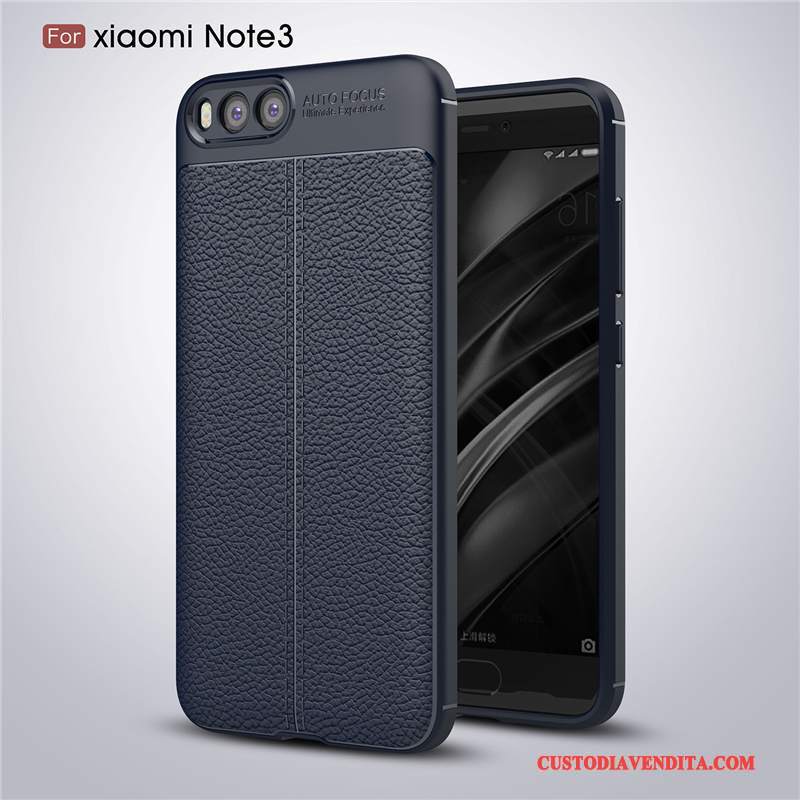 Custodia Mi Note 3 Pelle Anti-caduta Piccola, Cover Mi Note 3 Silicone Rosso Tutto Incluso