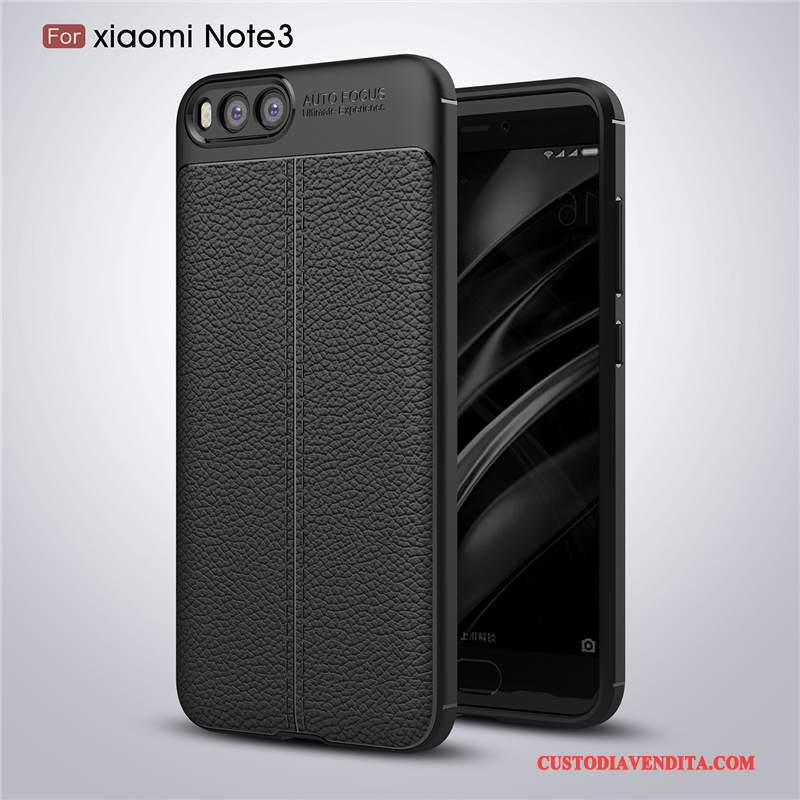 Custodia Mi Note 3 Pelle Anti-caduta Piccola, Cover Mi Note 3 Silicone Rosso Tutto Incluso