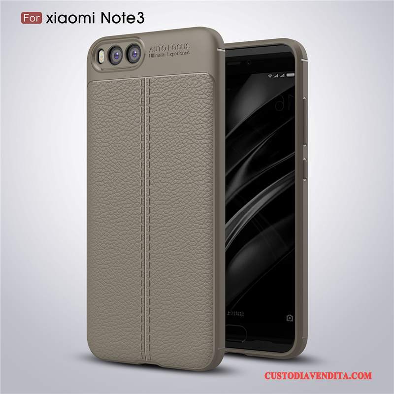 Custodia Mi Note 3 Pelle Anti-caduta Piccola, Cover Mi Note 3 Silicone Rosso Tutto Incluso