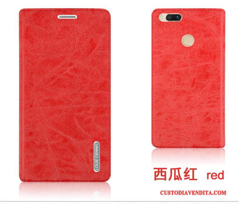 Custodia Mi Note 3 Protezione Telefono Tutto Incluso, Cover Mi Note 3 Pelle Piccola Rosso