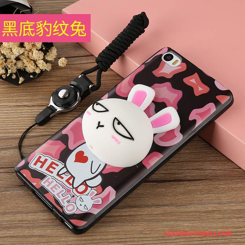 Custodia Mi Note Cartone Animato Piccola Nero, Cover Mi Note Silicone Telefono