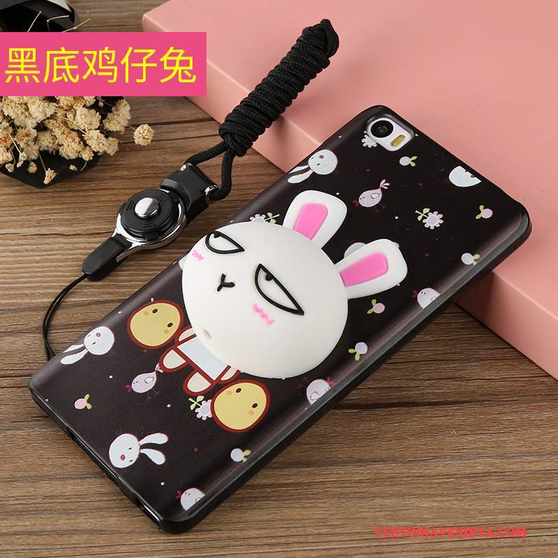 Custodia Mi Note Cartone Animato Piccola Nero, Cover Mi Note Silicone Telefono