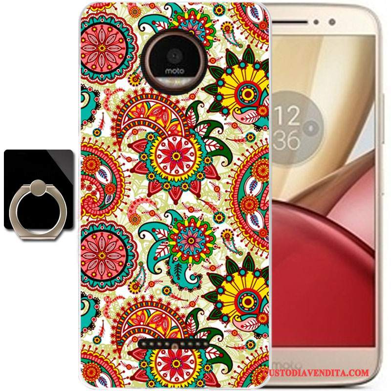 Custodia Moto C Cartone Animato Bello Morbido, Cover Moto C Silicone Rosa Tutto Incluso