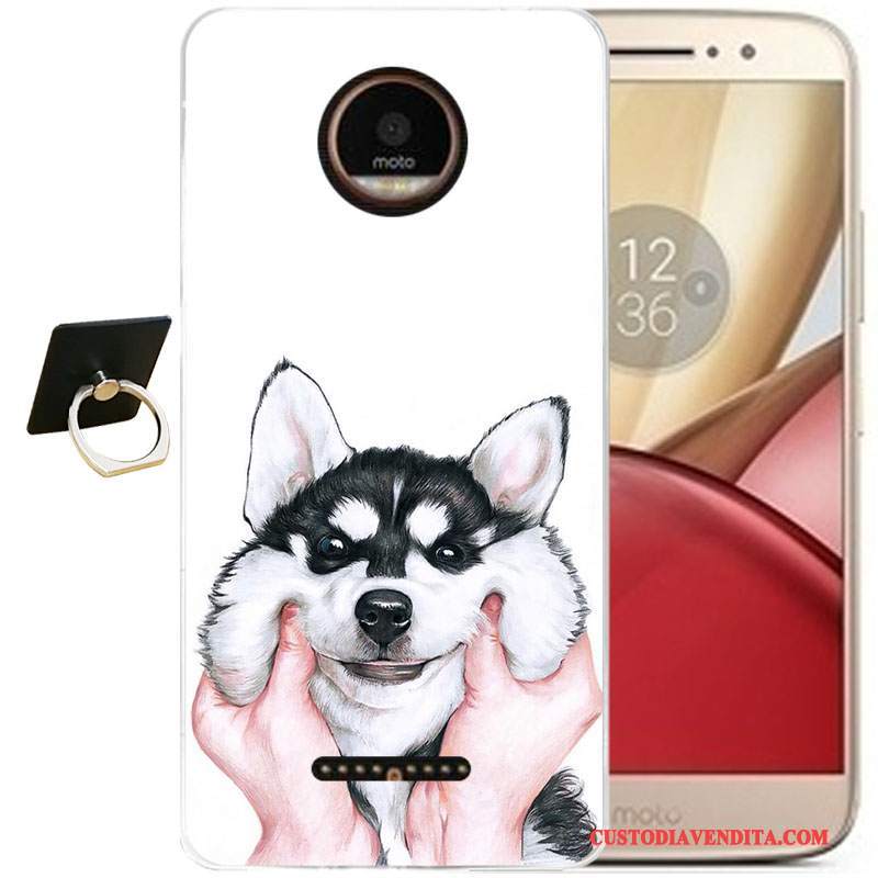 Custodia Moto C Goffratura Trasparentetelefono, Cover Moto C Cartone Animato Morbido Nero