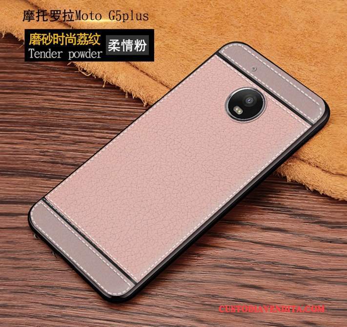 Custodia Moto G5 Plus Creativo Telefono Tutto Incluso, Cover Moto G5 Plus Protezione Macchiati Rosso