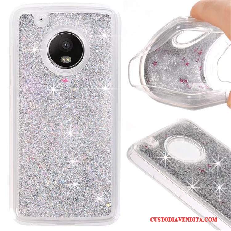 Custodia Moto G5 Plus Silicone Sabbie Mobili Morbido, Cover Moto G5 Plus Protezione Anti-caduta Porpora