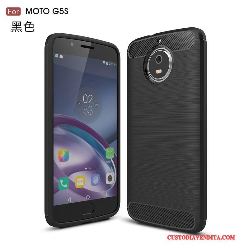 Custodia Moto G5s Protezione Rosso Seta, Cover Moto G5s Telefono Anti-caduta