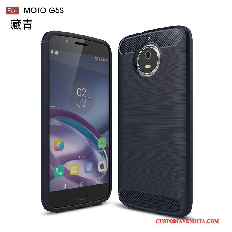 Custodia Moto G5s Protezione Rosso Seta, Cover Moto G5s Telefono Anti-caduta