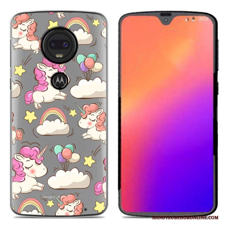 Custodia Moto G7 Cartone Animato Morbido Nuovo, Cover Moto G7 Creativo Tendenzatelefono