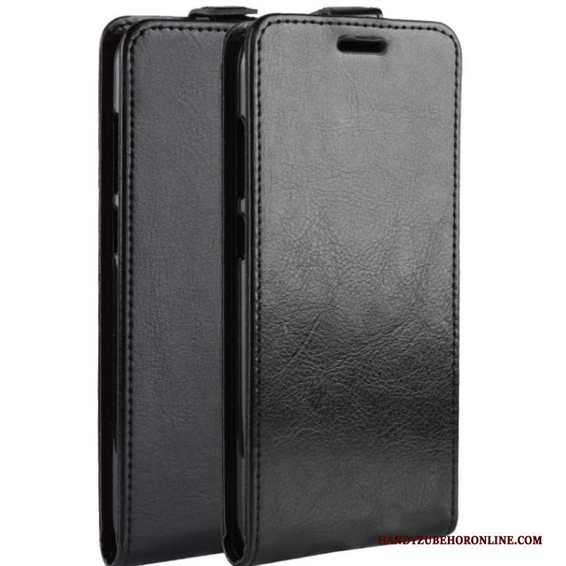 Custodia Moto G7 Pelle Modello Nero, Cover Moto G7 Protezione Telefono