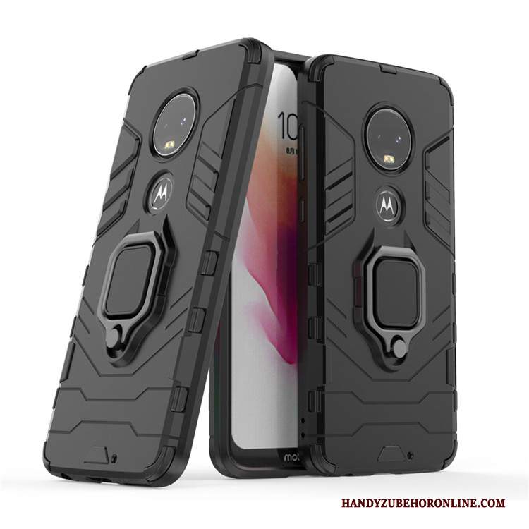 Custodia Moto G7 Protezione Ring Verde, Cover Moto G7 Anti-caduta Tutto Incluso
