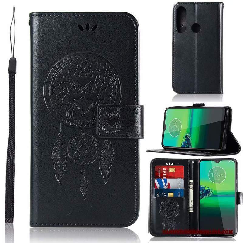 Custodia Moto G8 Plus Pelle Rosa Anti-caduta, Cover Moto G8 Plus Protezione Modello Carta