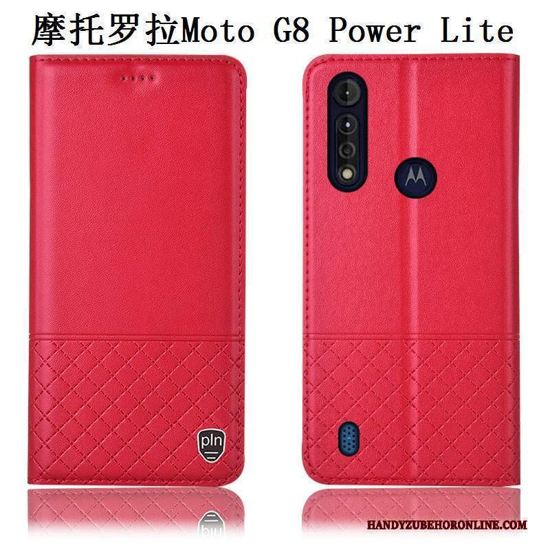 Custodia Moto G8 Power Lite Pelle Blu Anti-caduta, Cover Moto G8 Power Lite Protezione Telefono Tutto Incluso