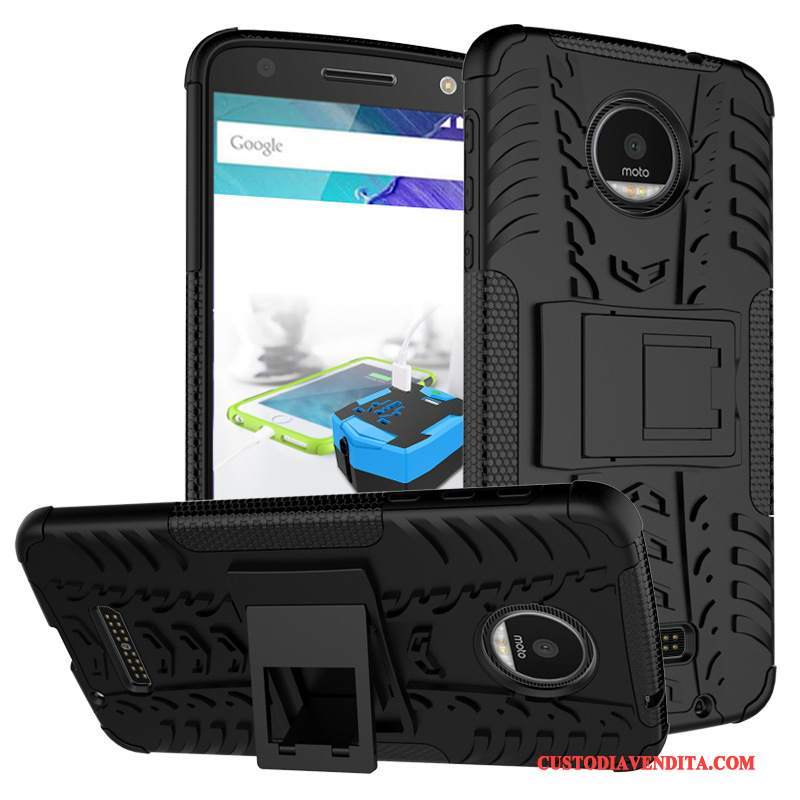 Custodia Moto X4 Protezione Modello Verde, Cover Moto X4 Supportotelefono
