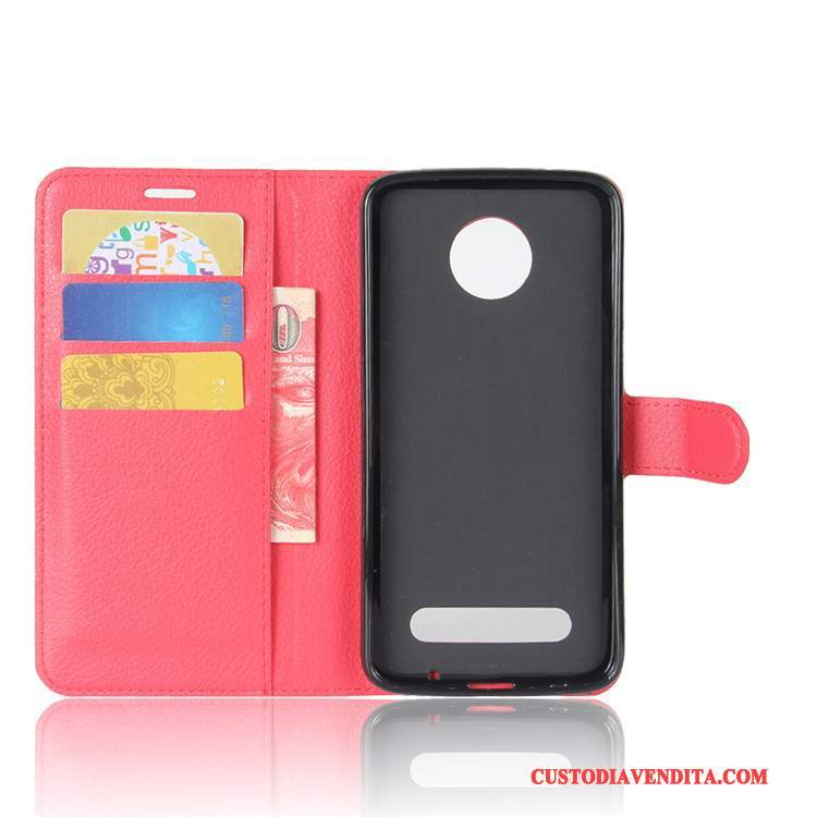 Custodia Moto Z2 Play Portafoglio Nero Anti-caduta, Cover Moto Z2 Play Protezione