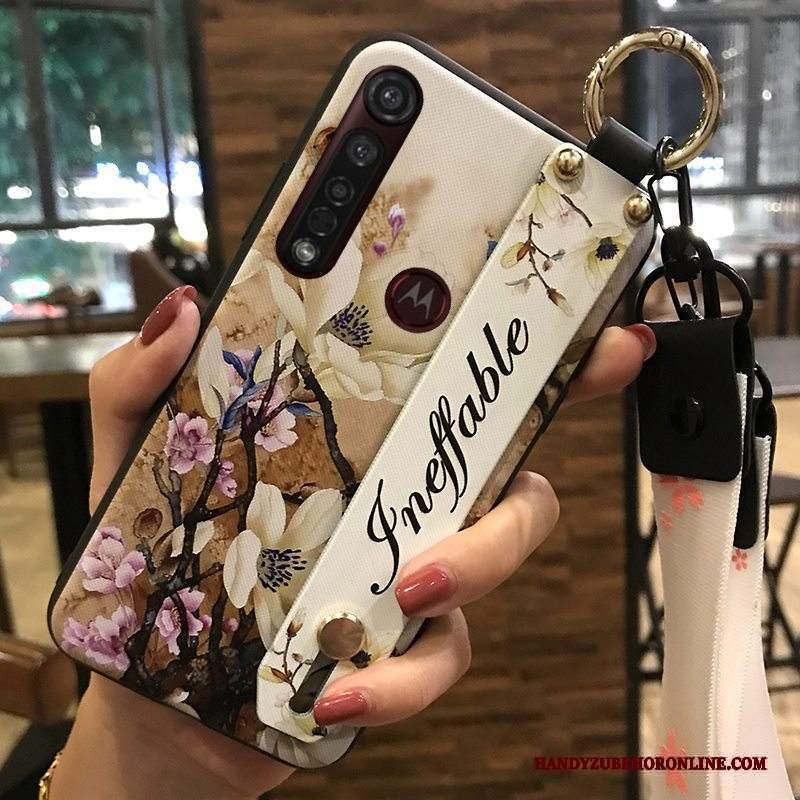 Custodia Motorola One Macro Protezione Piccola Ornamenti Appesi, Cover Motorola One Macro Rosatelefono