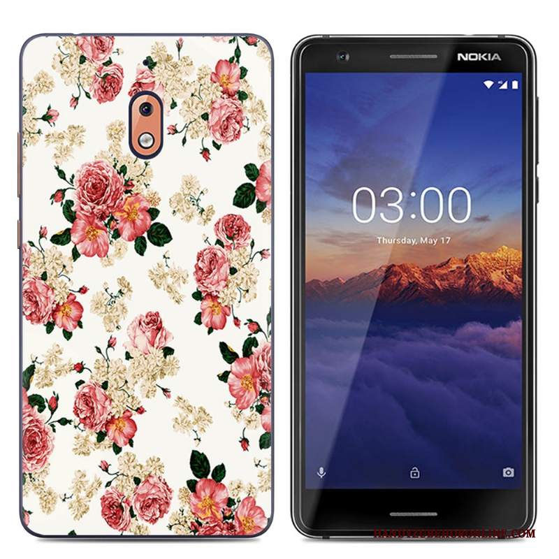Custodia Nokia 2.1 Protezione Telefono Morbido, Cover Nokia 2.1 Cartone Animato Rosa Semplici