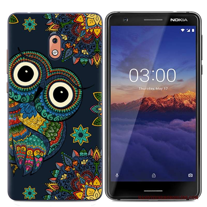 Custodia Nokia 2.1 Protezione Telefono Morbido, Cover Nokia 2.1 Cartone Animato Rosa Semplici