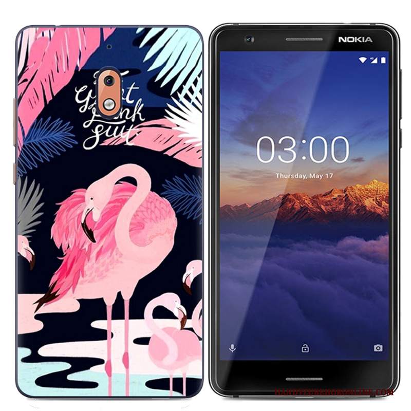 Custodia Nokia 2.1 Protezione Telefono Morbido, Cover Nokia 2.1 Cartone Animato Rosa Semplici